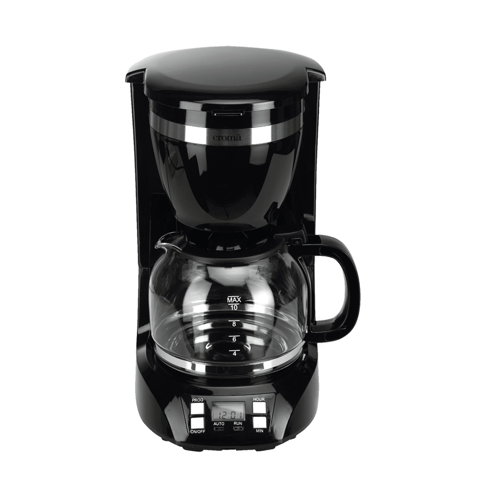 Buy Croma 900 Watt 10 Cups Manual Espresso Coffee Maker with Keep Warm Function (Black) Online